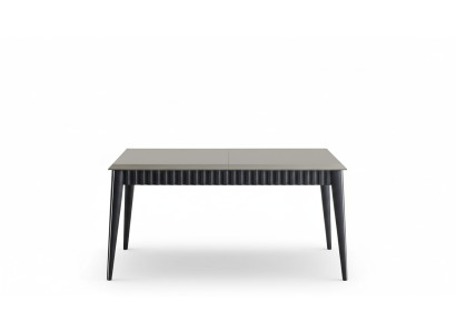 Tavolo da pranzo grigio, resistente tavolo in legno da pranzo del designer, mobili di lusso.