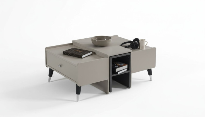 Tavolino da caffè bianco Tavolino moderno in legno Tavolino da salotto Mobili da soggiorno