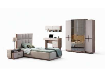Mobili per camere per bambini moderni, letto da designer, scrivania, armadio a parete, nuovo.