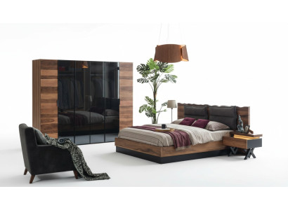 Mobili da camera da letto moderni Designer Letto 2x Comodini Armadio
