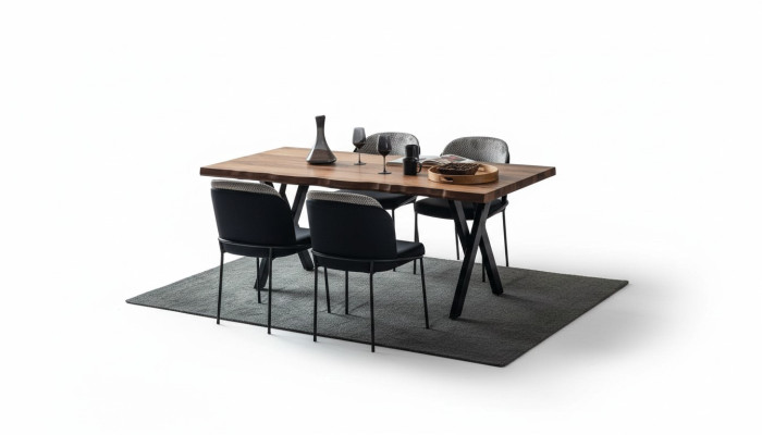 Tavolo da pranzo in legno marrone Robuste tavoli da pranzo Tavoli in legno Mobili di lusso
