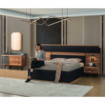 Mobilio per la camera da letto unico, cornice del letto di lusso, comodini, consolle