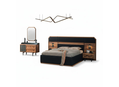 Mobilio per la camera da letto unico, cornice del letto di lusso, comodini, consolle