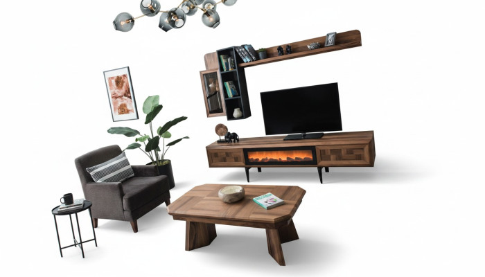 Soggiorno Set esclusivo Designer supporto TV Lowboard Tavolino.