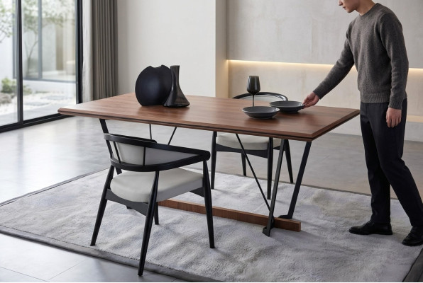 Tavolo da pranzo Tavolo da pranzo Tavolo Sala da pranzo Tavolo Sala da pranzo Tavolo da pranzo in legno Marrone Legno 180 cm