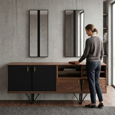 Armadio in legno credenza credenza mobiletto credenza in legno marrone sala da pranzo