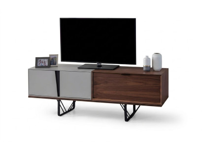 Credenza soggiorno, supporto TV, mobile RTV, tavolino in legno marrone.