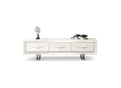 Mobile TV Bianco Stand parete Pannello RTV Lowboard Moderno parete abitativa
