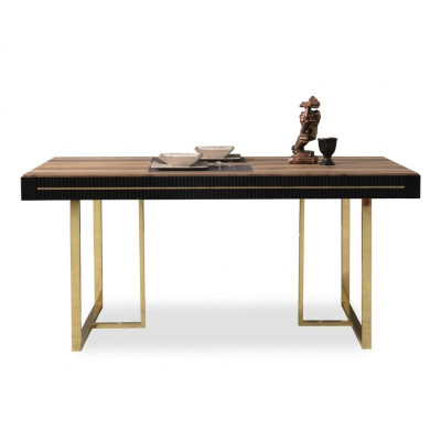 Tavolo da pranzo in legno, tavolo da pranzo, tavolo da pranzo, tavolo, sala da pranzo, angolo cottura, legno, marrone.