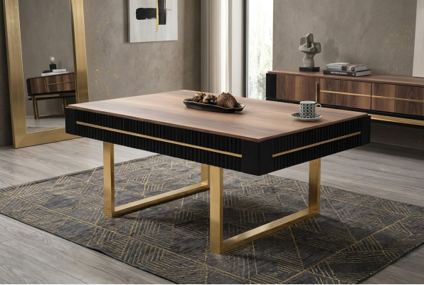Tavolino da salotto Tavolino da caffè Tavolino laterale in legno marrone Design del tavolo