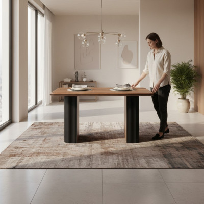 Tavolo da pranzo in legno tavolo da pranzo tavolo da pranzo 140 cm tavolo in legno marrone sala da pranzo