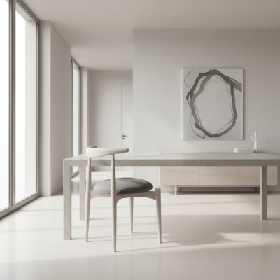Sedia da cucina Sedia da pranzo Sedia in legno senza braccioli Beige Legno Moderno