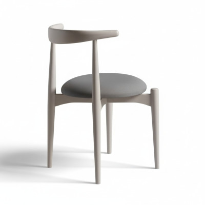Sedia da cucina Sedia da pranzo Sedia in legno senza braccioli Beige Legno Moderno