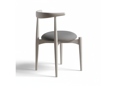Sedia da cucina Sedia da pranzo Sedia in legno senza braccioli Beige Legno Moderno