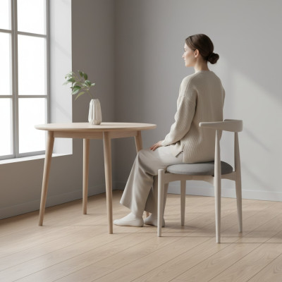 Set di sedie per sala da pranzo sedie da cucina sedie in legno 4 pezzi sedie beige