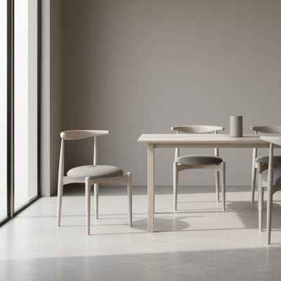 Set di sedie per sala da pranzo sedie da cucina sedie in legno 4 pezzi sedie beige