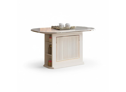 Tavolo da pranzo moderno in legno beige per sala da pranzo.