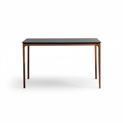 Tavolo da pranzo classico in legno marrone 130 cm