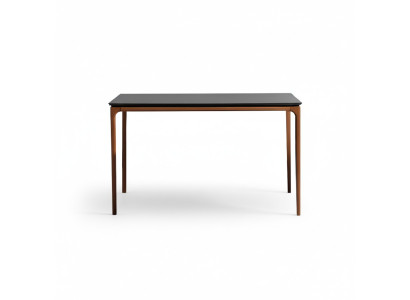 Tavolo da pranzo classico in legno marrone 130 cm