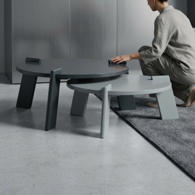 Tavolino da salotto Tavolino da caffè Tavolino da divano Tavolino laterale in legno grigio Design del tavolo