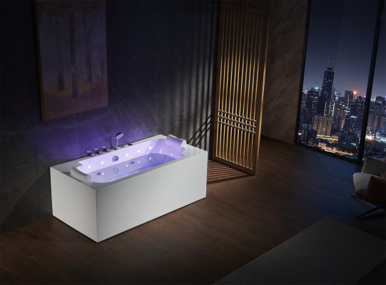 Idromassaggio LED Vasca Spa Vasca da bagno interna Idromassaggio a bolle Idroterapia
