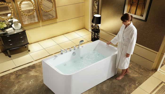 Vasca da bagno Vasca da bagno Spa Vasche da bagno Bagno 170x80 Vasche da bagno Bianco Acrilico Rubinetteria