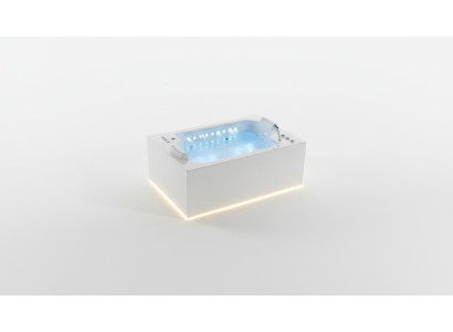 Vasca da bagno interna con idromassaggio e luci a LED 180x120
