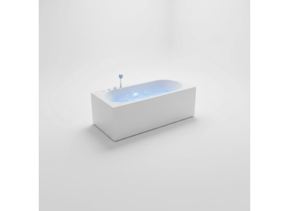 Vasca idromassaggio di lusso con idromassaggio e getti massaggianti LED.