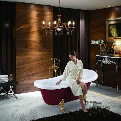 Vasca da bagno vasca vasca da bagno vasca da bagno libera rossa bagno moderno bagno