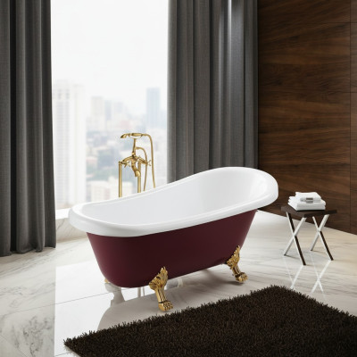 Vasca da bagno vasca vasca da bagno vasca da bagno libera rossa bagno moderno bagno