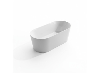 Bagno Vasca da bagno acrilica Bianca Vasca da bagno autonoma Stile contemporaneo