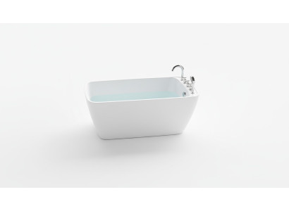 Wanne da bagno acrilica bianca vasca da bagno indipendente contemporanea.