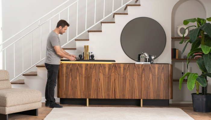Mobiletto credenza credenza credenza in legno marrone mobiletto mobili