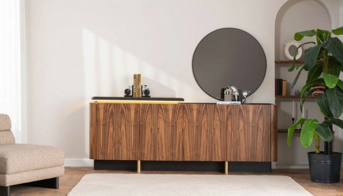 Mobiletto credenza credenza credenza in legno marrone mobiletto mobili