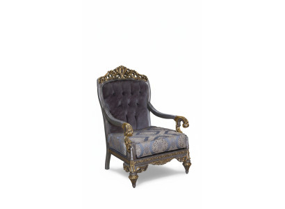 Seduta classica elegante con motivi decorativi in stile Chesterfield.