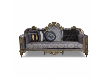 Divano in stile classico con design Chesterfield per il soggiorno.