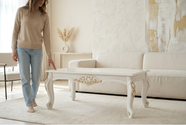 Tavolino di lusso Tavolini classici Tavolo Tavolino in legno 130x80