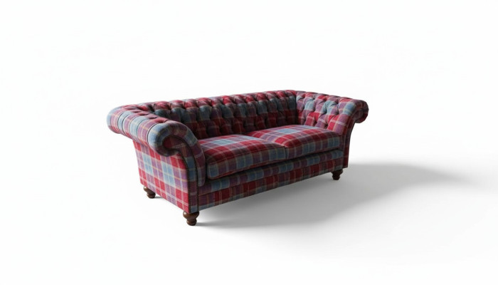 Chesterfield Modern divano a 3 posti design lussuoso, divano imbottito in tessuto nuovo