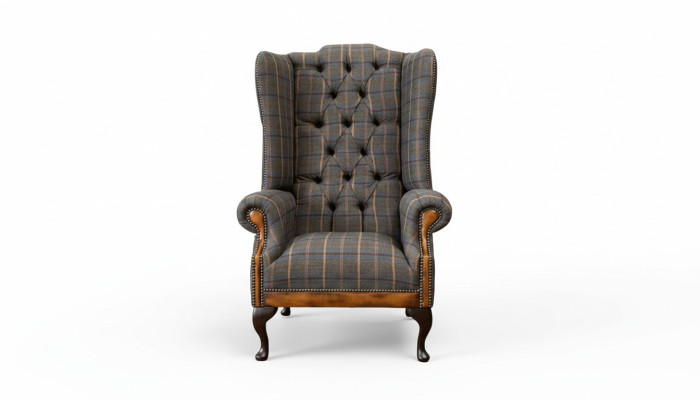 Chesterfield poltrona divano imbottito monoposto in tessuto poltrona con alto schienale imbottita