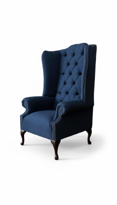 Chesterfield poltrona relax con poggiatesta, poltroncina, sedile imbottito in tessuto, 1 posto