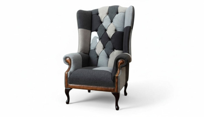 Chesterfield poltrona poltrona poltrona 1 posto divano divano tessile nuovo