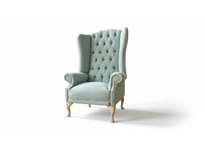 Poltrona poltrona poltrona design bianco divano Chesterfield tessuto nuovo