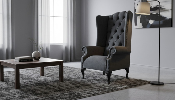 Poltrona Chesterfield singola Divano Mobili Mobili di lusso Poltrona a cuscino Nuovo