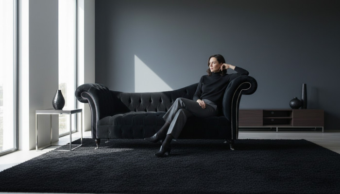 Divano in tessuto di lusso Chesterfield Chesterfield imbottito 3 posti set blu velluto