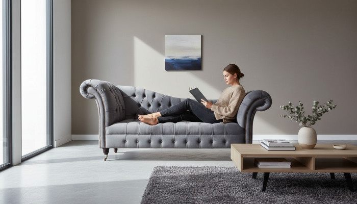 Chesterfield divano a 3 posti design divano imbottito tessuto sedile divani di lusso