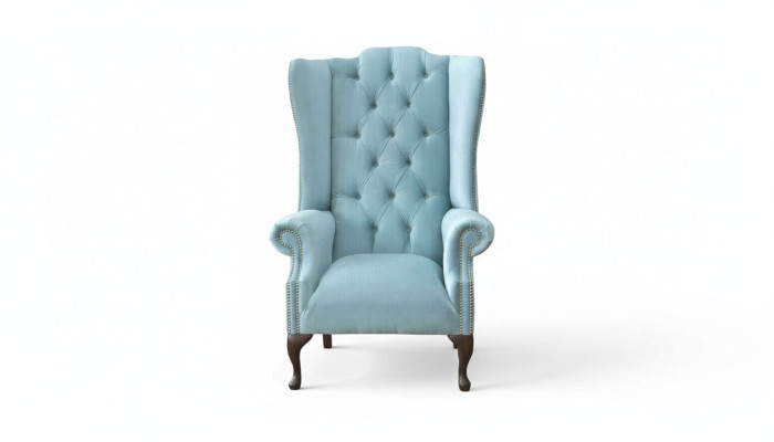 Babyblauer poltrona poltrona design divano divano sofà Chesterfield tessuto nuovo
