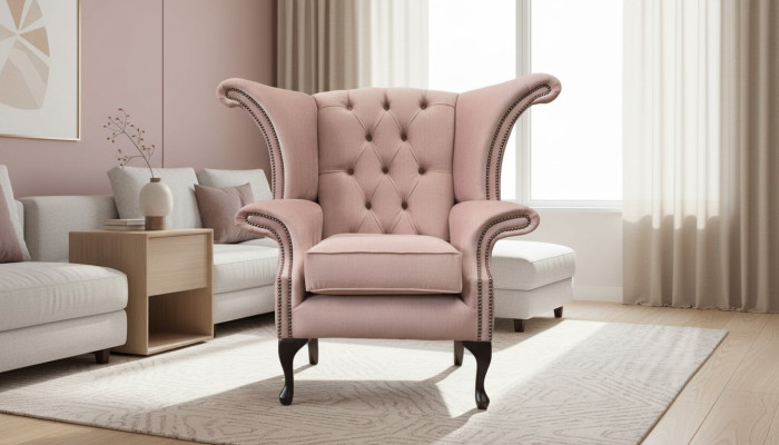 Poltrona velluto design imbottita divano Chesterfield tessuto mobili