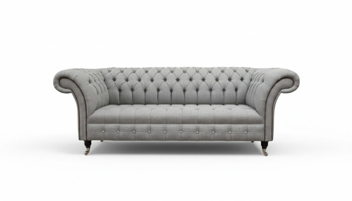 Chesterfield divano a 3 posti grigio design divani imbottiti divani divani