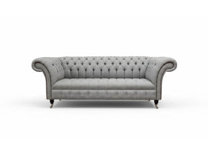 Chesterfield divano a 3 posti grigio design divani imbottiti divani divani