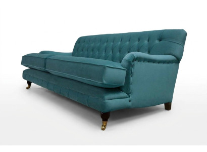 Divano 3 posti in tessuto, design divano imbottito in tessamoderno Chesterfield 1